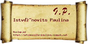 Istvánovits Paulina névjegykártya